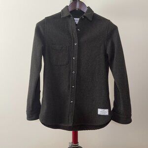 Anián The Modern Melton Wool in dark olive size XS (orig $120)